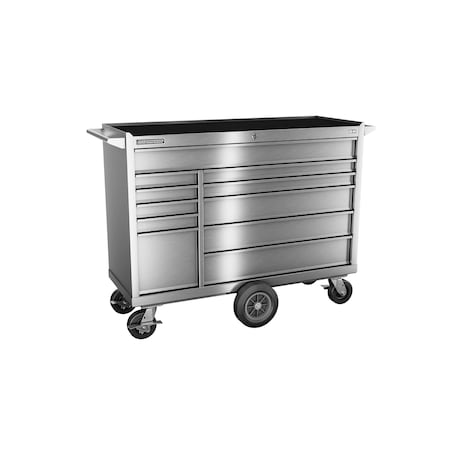 Champion Tool Storage FMPro Plus SST Tool Cabinet, Maintenance Cart, 11 Drawer, Silver, Stainless Steel, 54 in W FMPSA5411MC